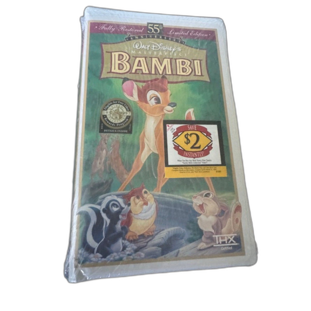 Bambi VHS Walt Disney 55th Anniversary Masterpiece Collection Sealed Brand New